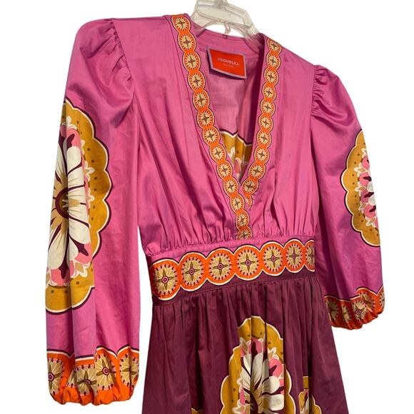 La DoubleJ Margherita Dress Napoli Plates Placee Pink NWOT XS - Picture 12 of 16